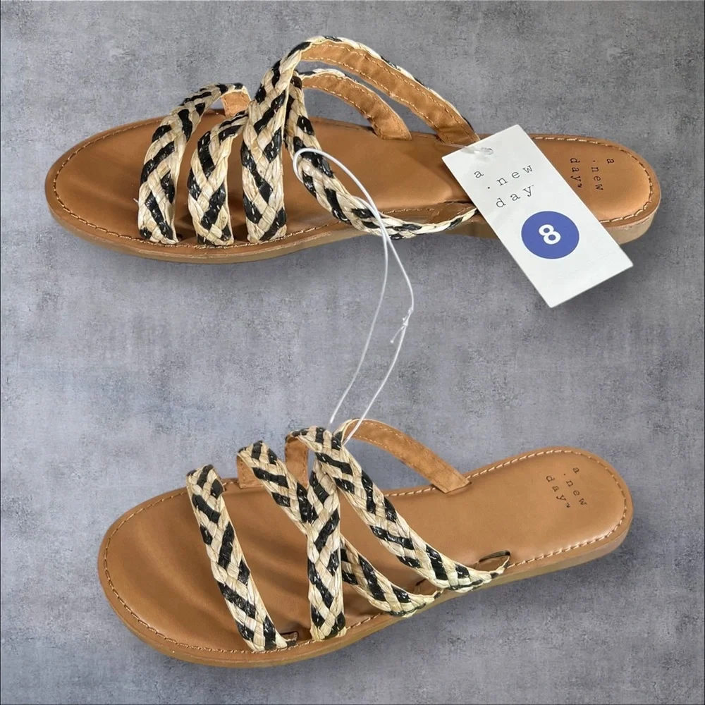 Woven Aesthetic Strappy Slip On Flats Slides Lalli Sandals Beachy Vacay